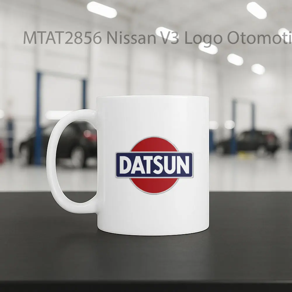 Nissan V3 Logo Otomotif Mug - Sudut 2