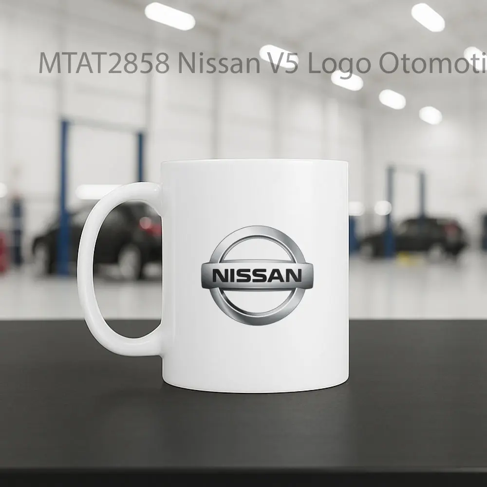 Nissan V5 Logo Otomotif Mug - Sudut 2
