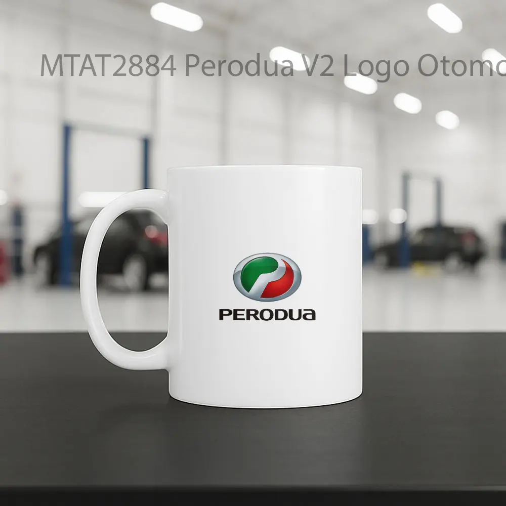 Perodua V2 Logo Otomotif Mug - Sudut 2