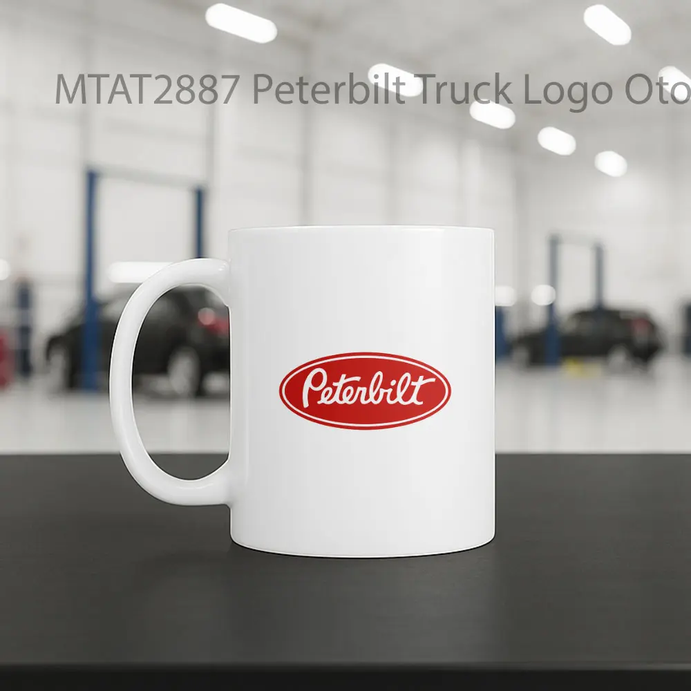 Peterbilt Truck Logo Otomotif Mug - Sudut 2