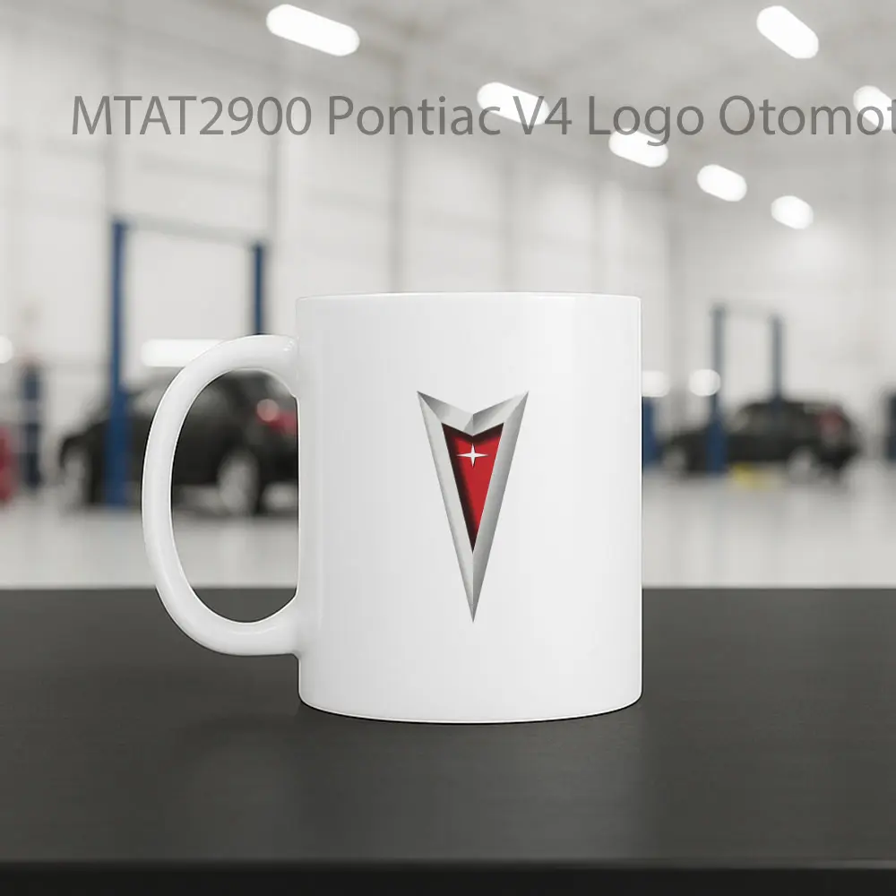 Pontiac V4 Logo Otomotif Mug - Sudut 2