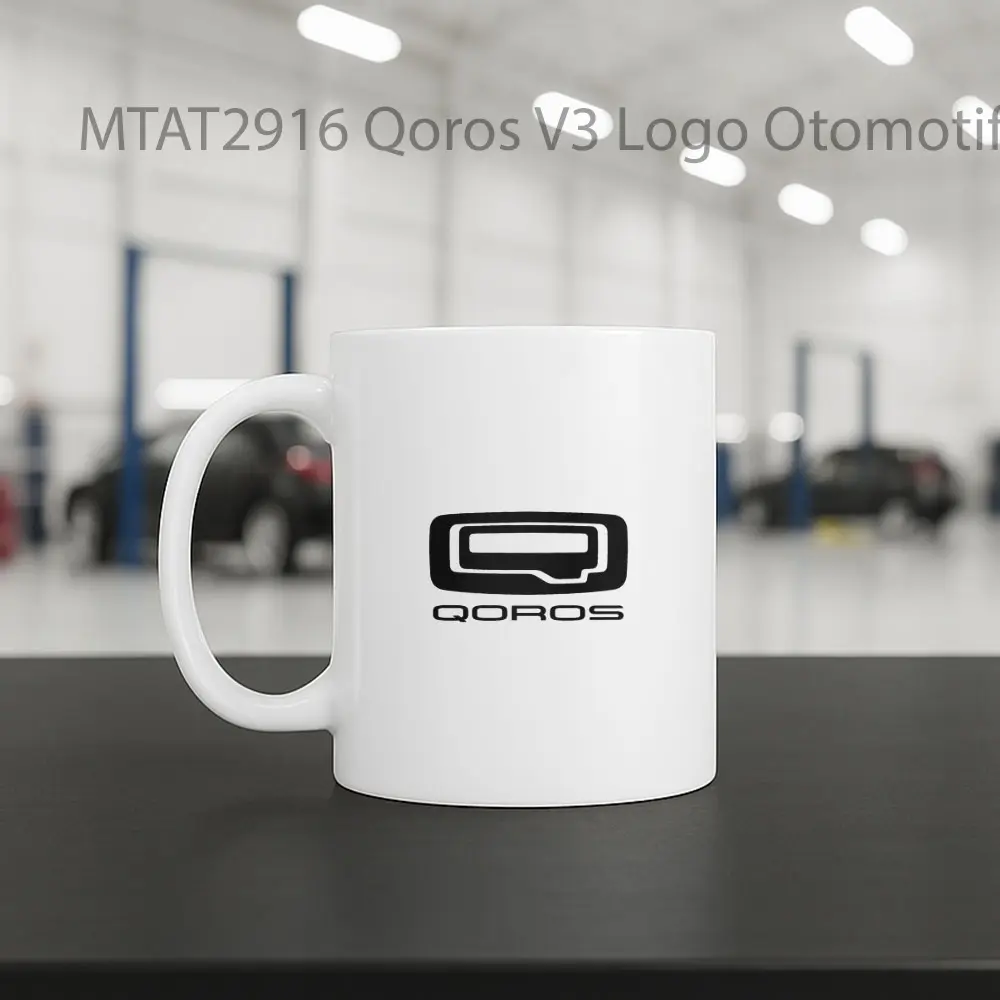 Qoros V3 Logo Otomotif Mug - Sudut 2