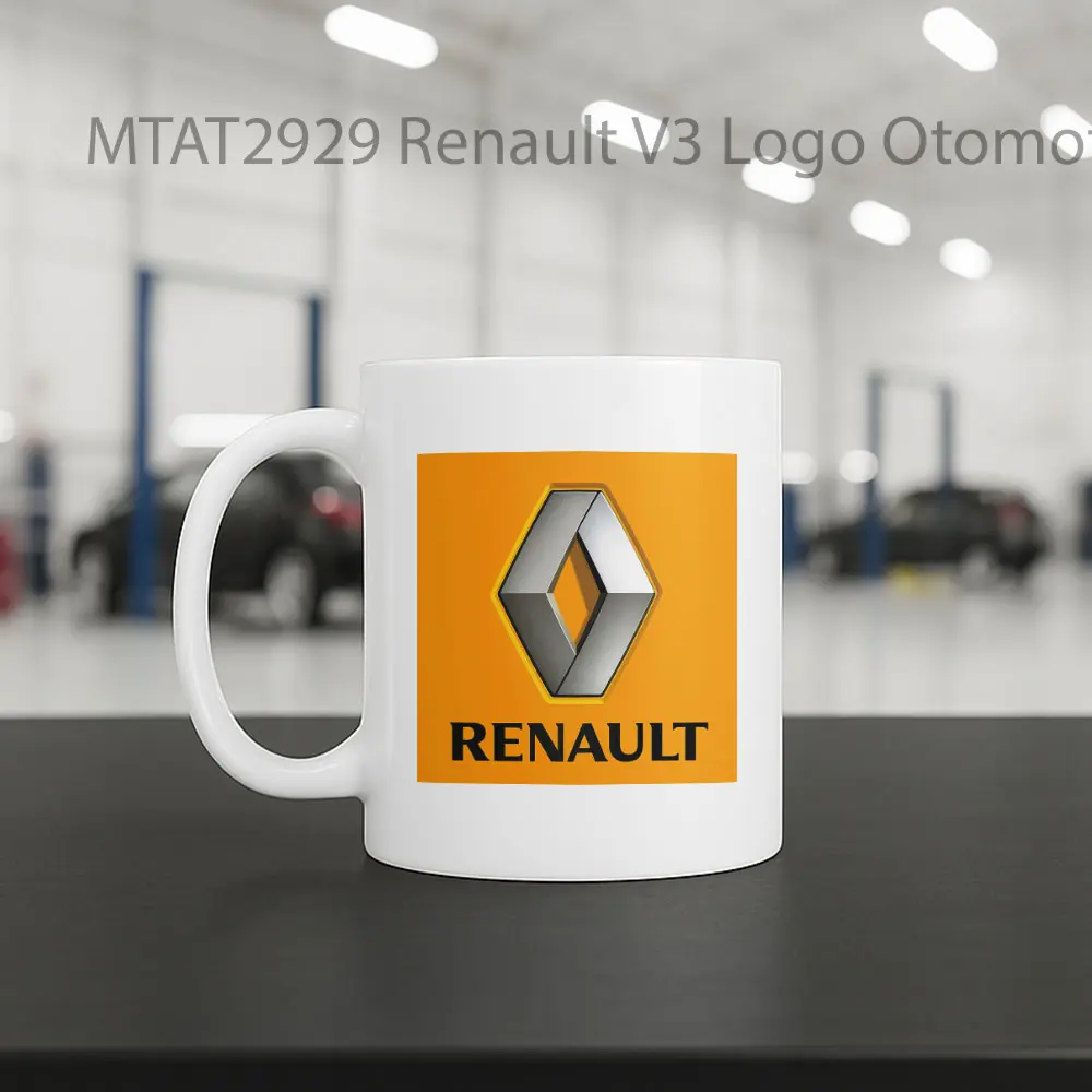 Renault V3 Logo Otomotif Mug - Sudut 2