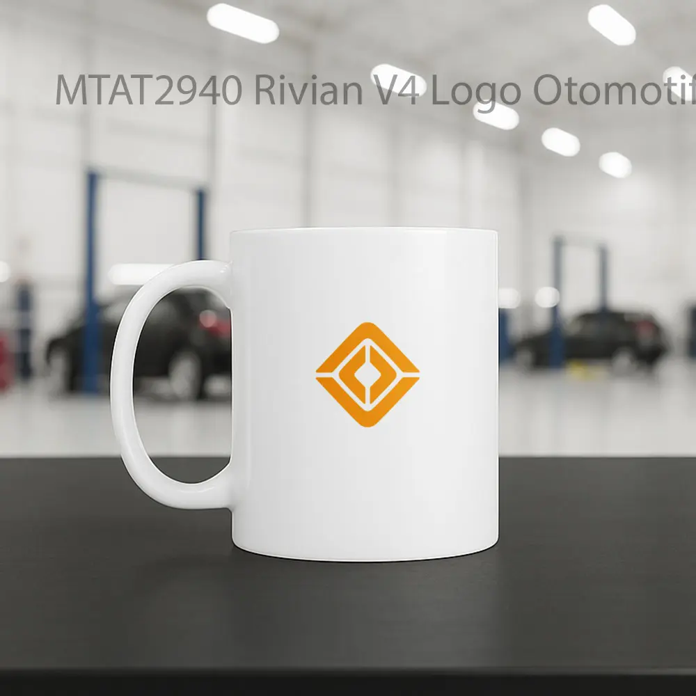 Rivian V4 Logo Otomotif Mug - Sudut 2