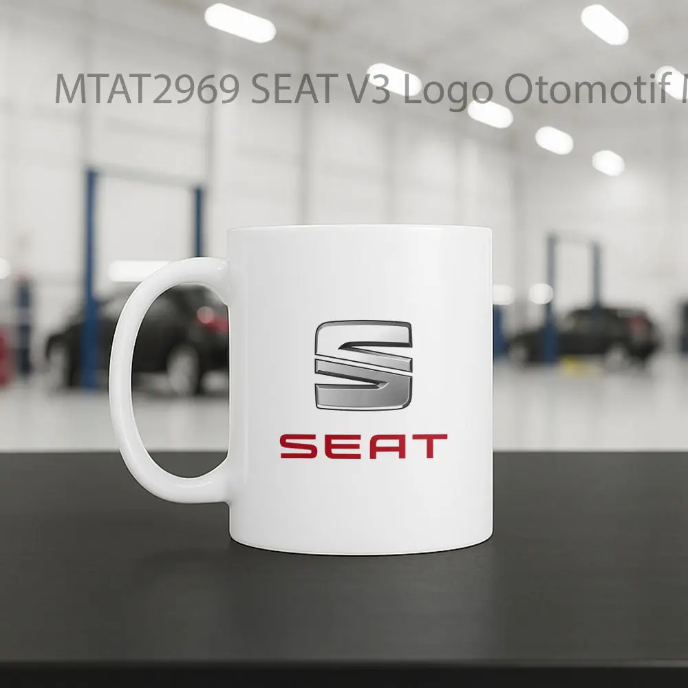 SEAT V3 Logo Otomotif Mug - Sudut 2