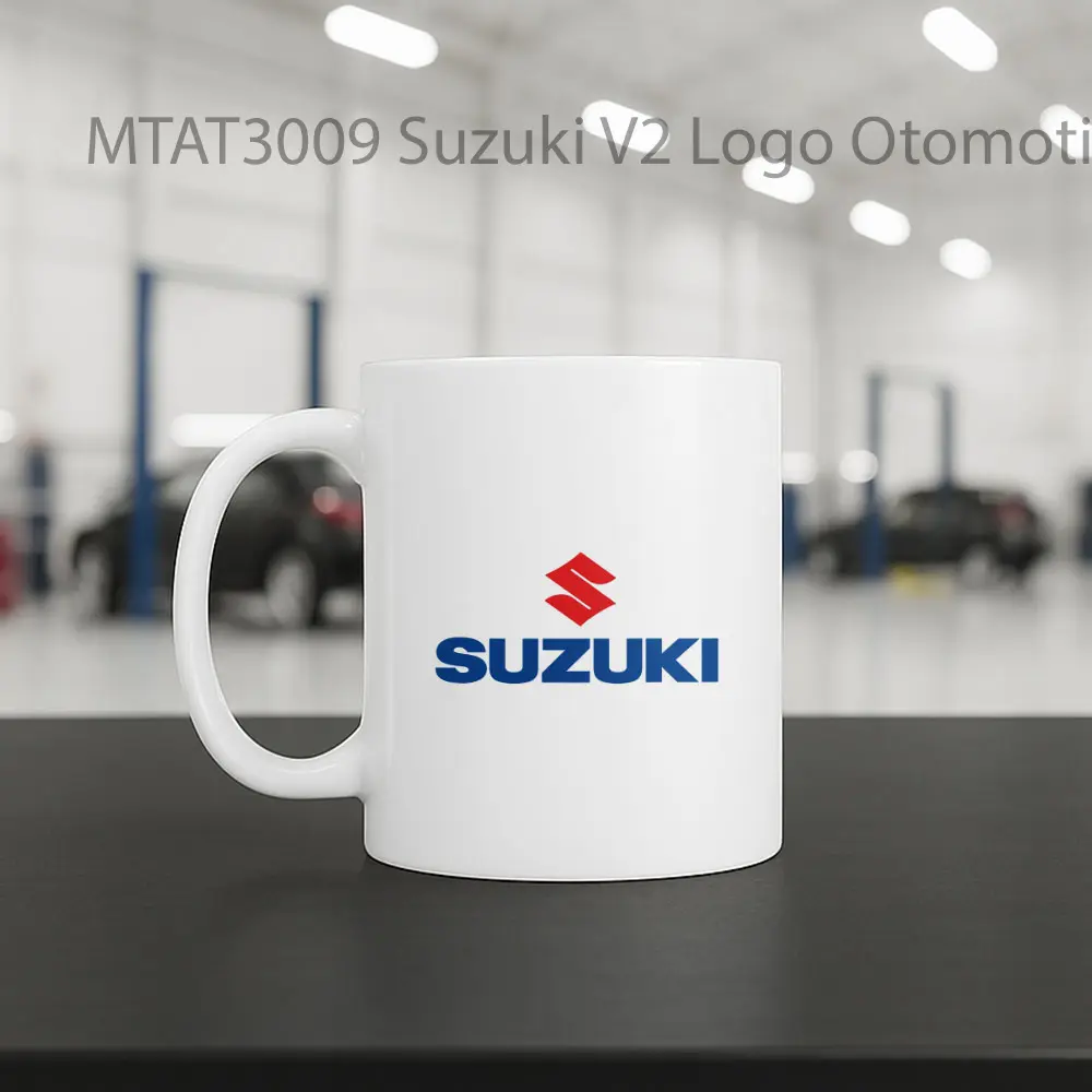 Suzuki V2 Logo Otomotif Mug - Sudut 2