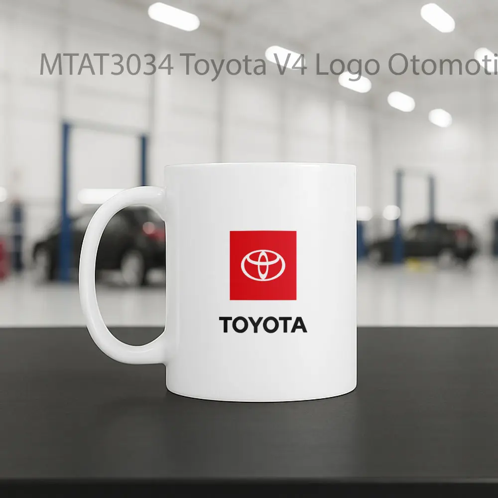 Toyota V4 Logo Otomotif Mug - Sudut 2