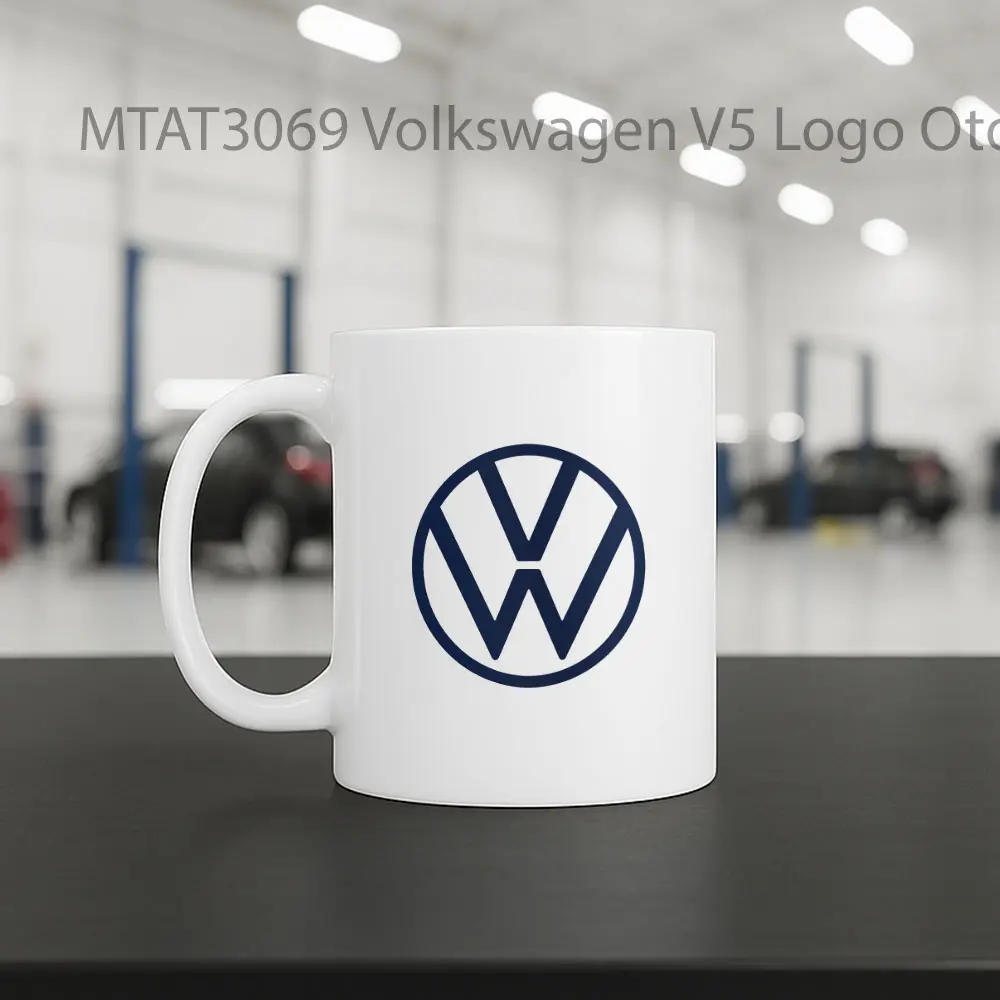 Volkswagen V5 Logo Otomotif Mug - Sudut 2