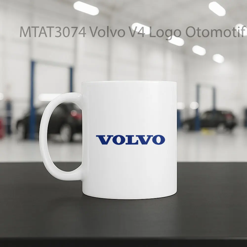 Volvo V4 Logo Otomotif Mug - Sudut 2