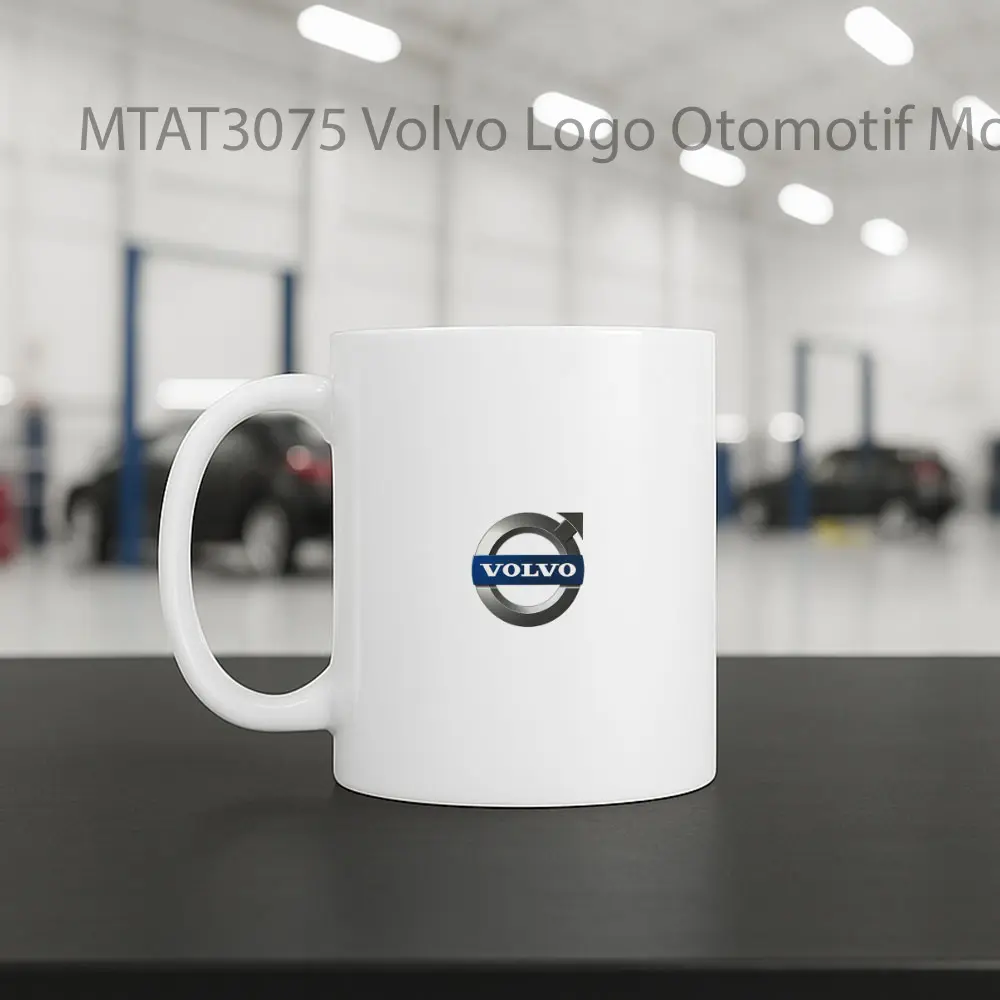 Volvo Logo Otomotif Mug - Sudut 2