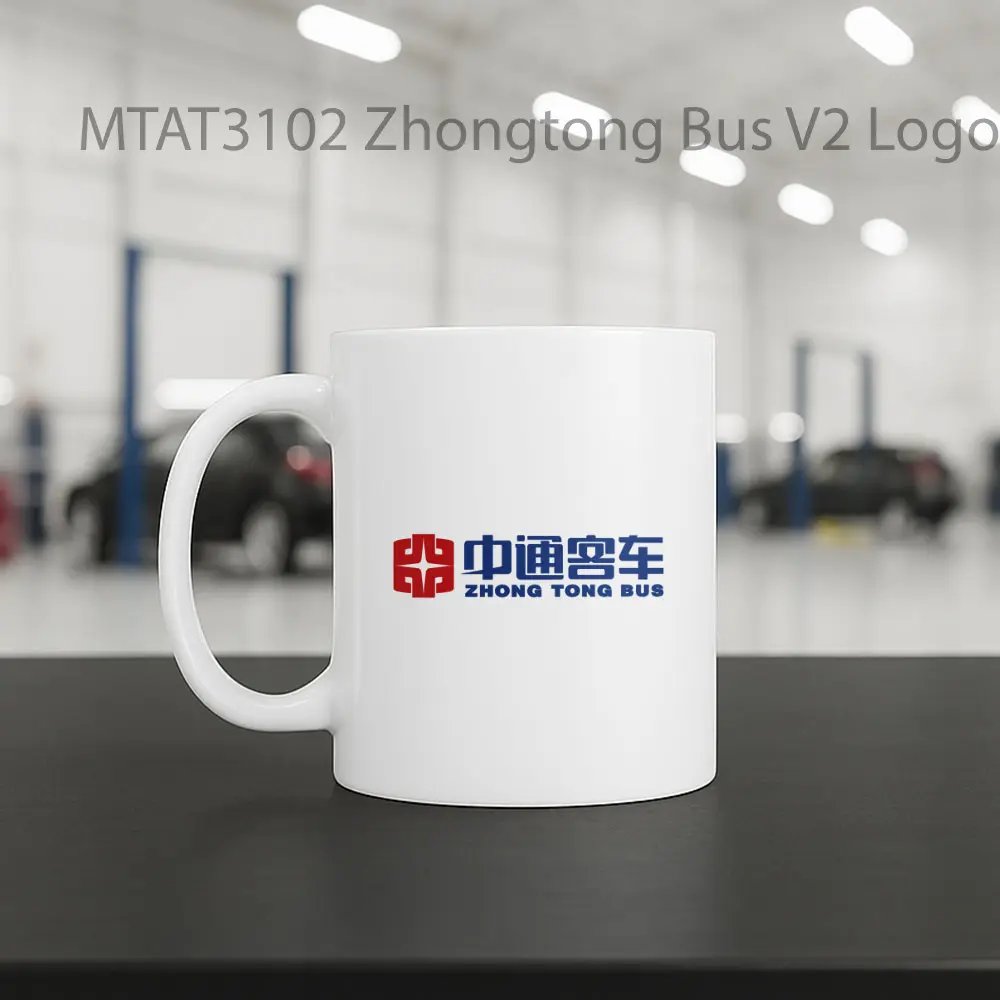 Zhongtong Bus V2 Logo Otomotif Mug - Sudut 2