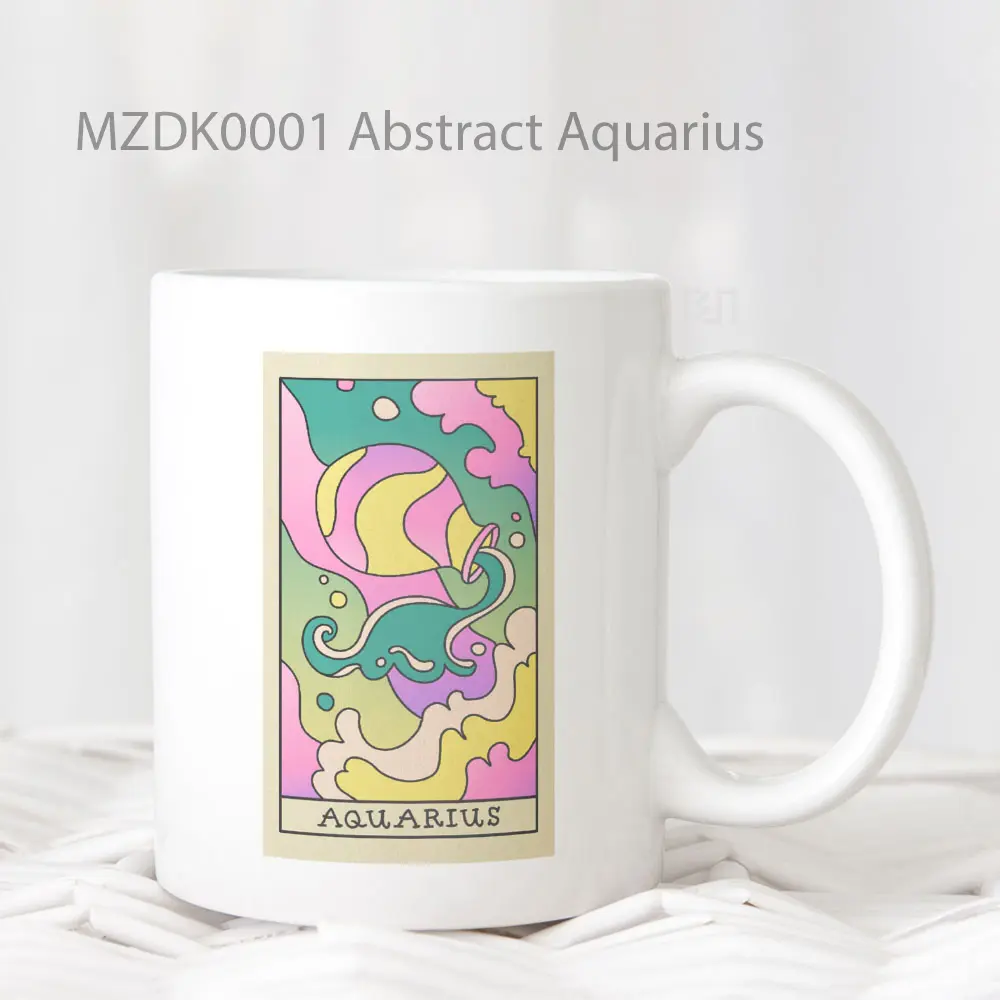 Abstract Aquarius Zodiak Mug