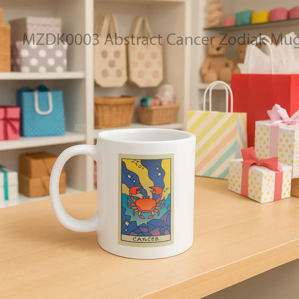 Abstract Cancer Zodiak Mug - Sudut 2