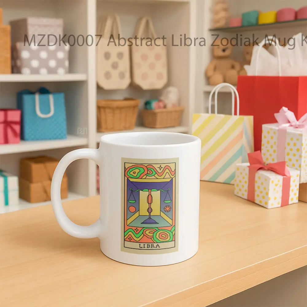 Abstract Libra Zodiak Mug - Sudut 2