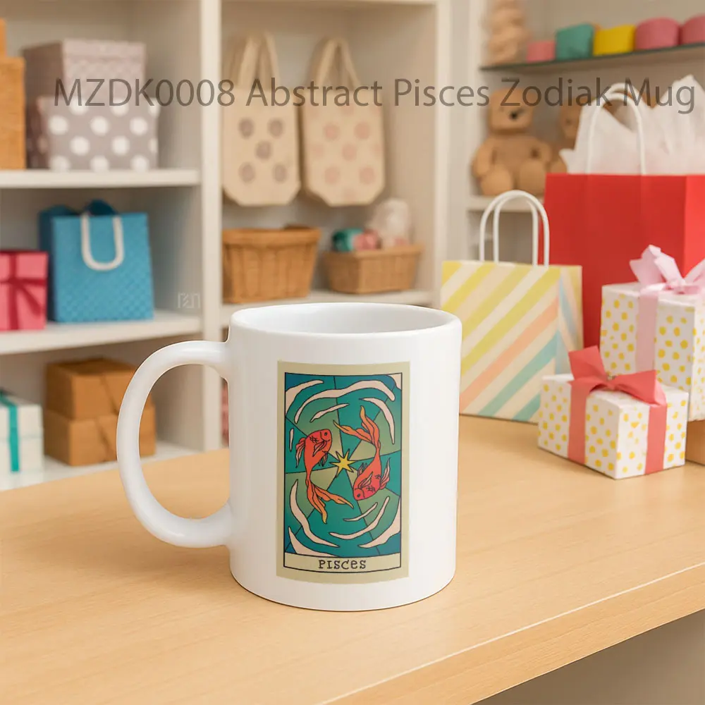 Abstract Pisces Zodiak Mug - Sudut 2