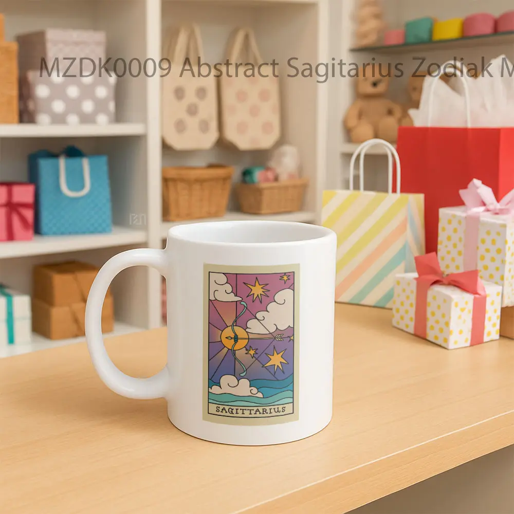 Abstract Sagitarius Zodiak Mug - Sudut 2