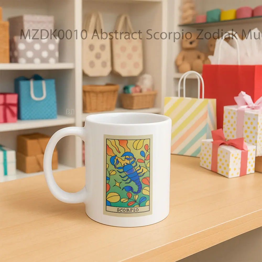 Abstract Scorpio Zodiak Mug - Sudut 2