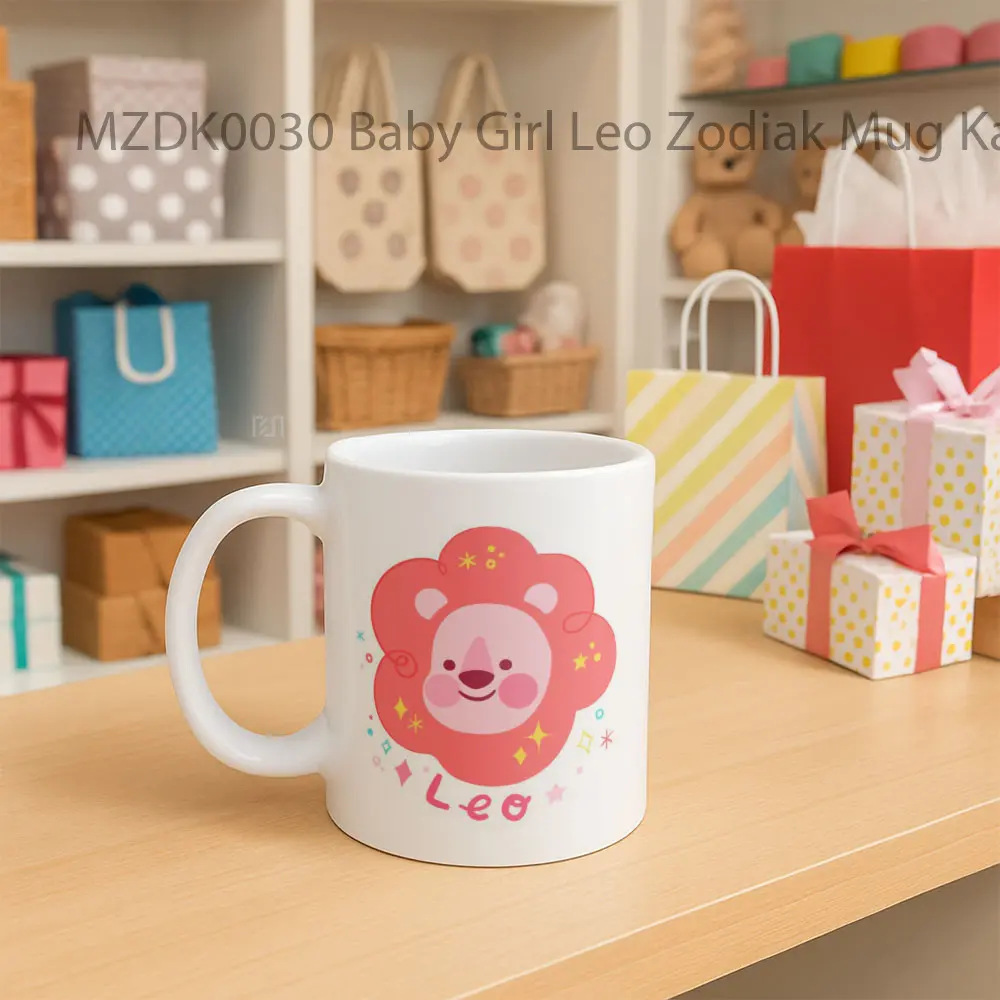 Baby Girl Leo Zodiak Mug - Sudut 2