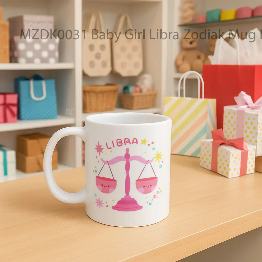Baby Girl Libra Zodiak Mug - Sudut 2