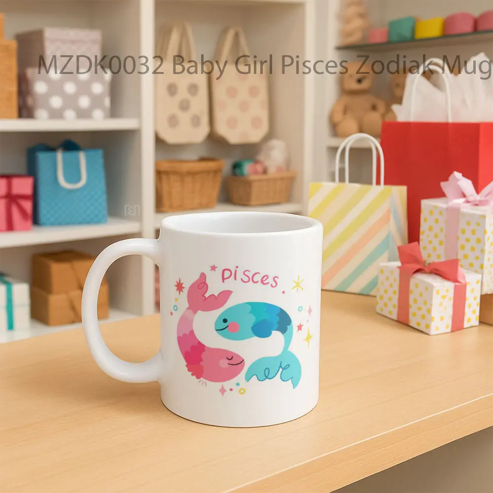 Baby Girl Pisces Zodiak Mug - Sudut 2