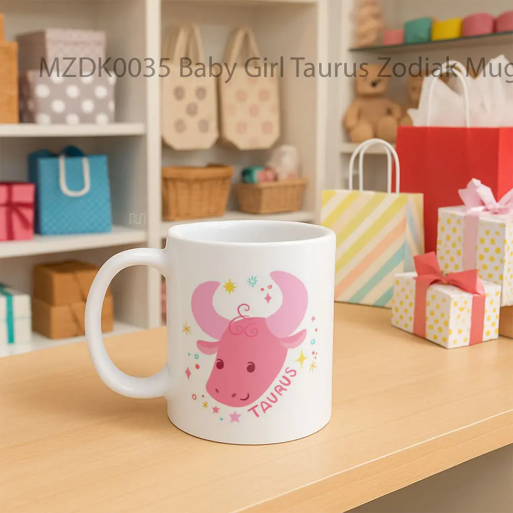 Baby Girl Taurus Zodiak Mug - Sudut 2