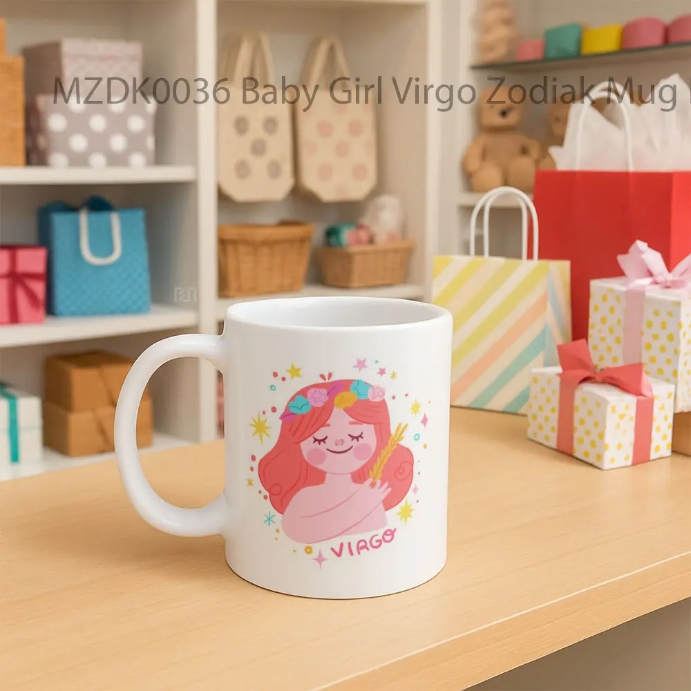 Baby Girl Virgo Zodiak Mug - Sudut 2