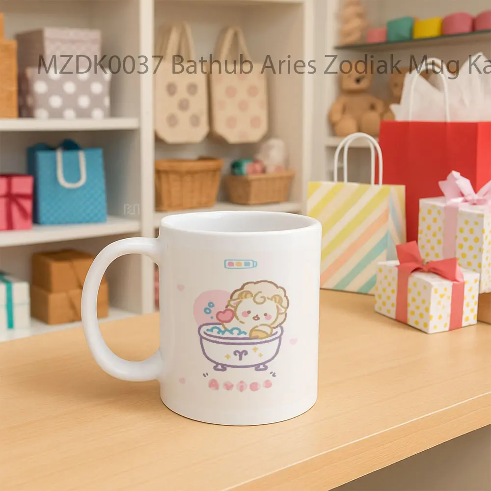 Bathub Aries Zodiak Mug - Sudut 2
