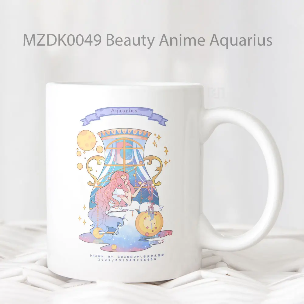Beauty Anime Aquarius Zodiak Mug