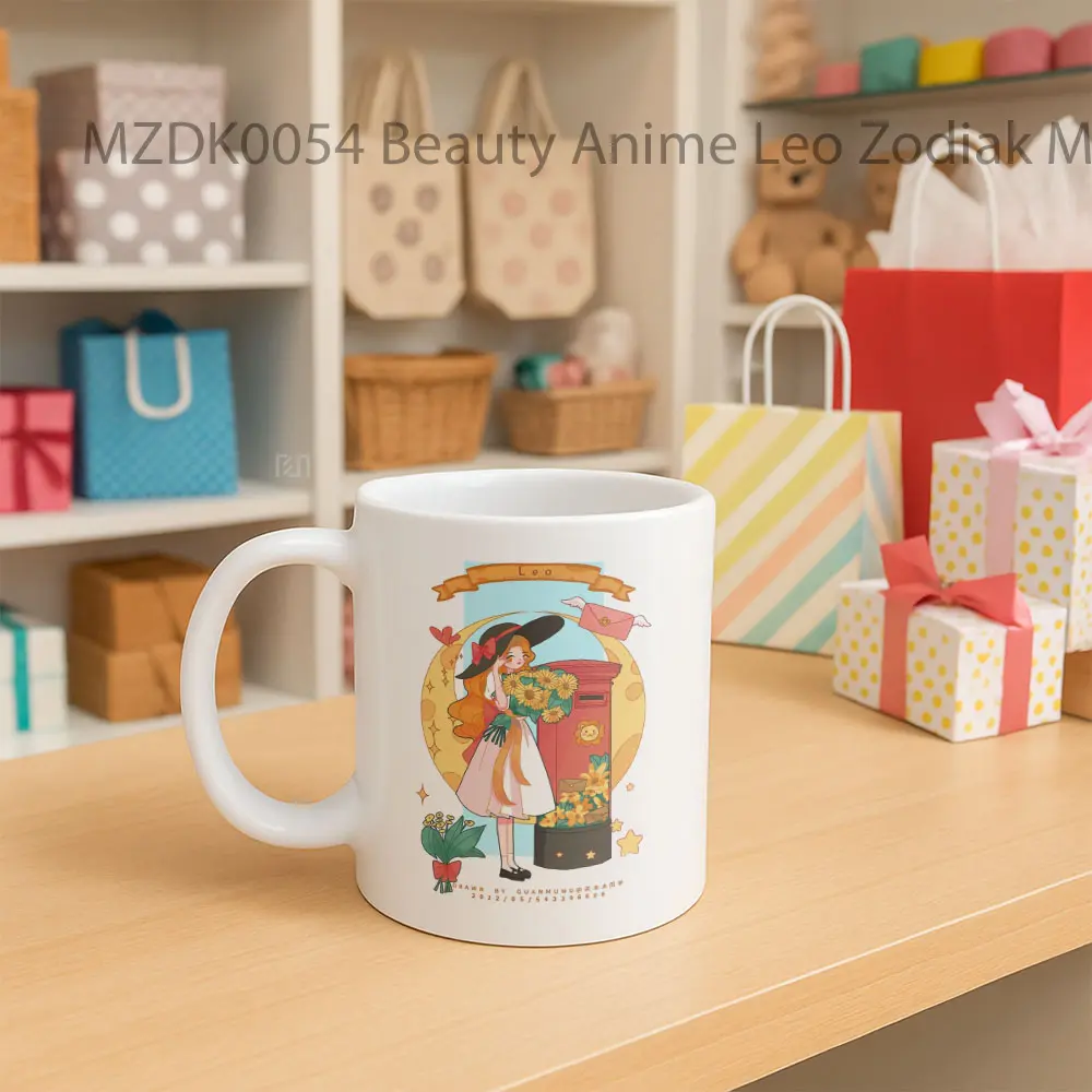 Beauty Anime Leo Zodiak Mug - Sudut 2