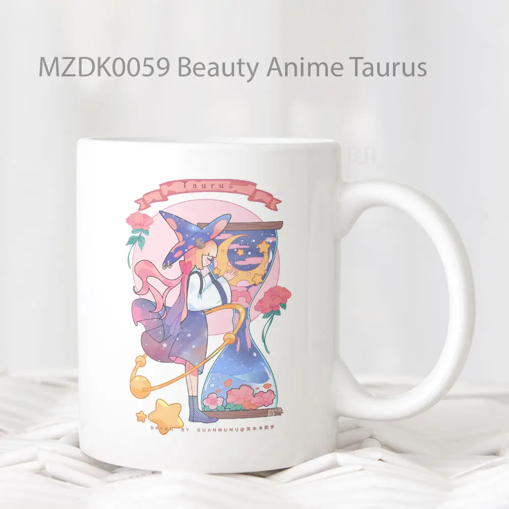 Beauty Anime Taurus Zodiak Mug