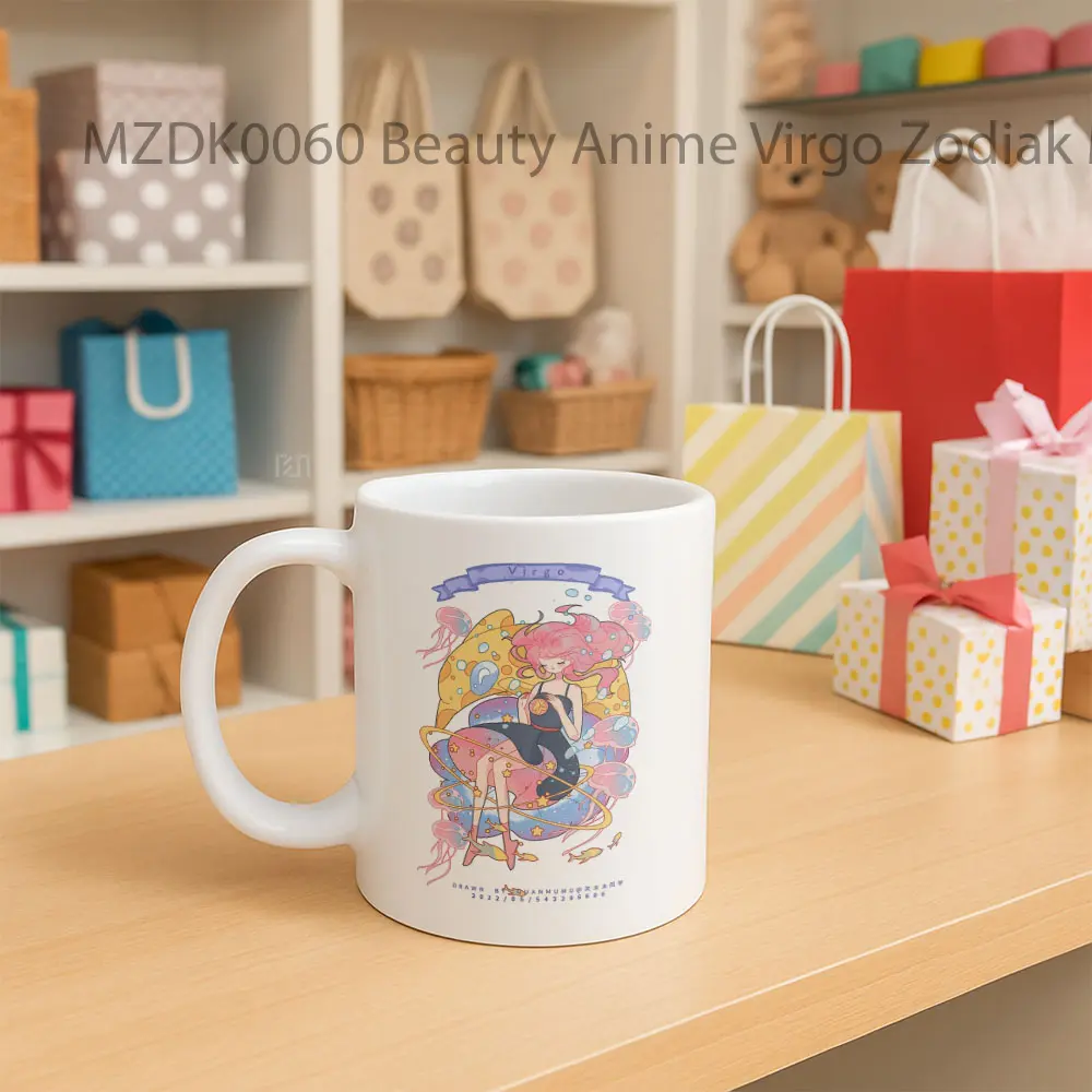 Beauty Anime Virgo Zodiak Mug - Sudut 2