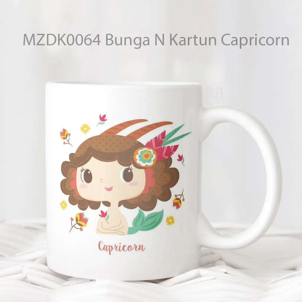 Bunga N Kartun Capricorn Zodiak Mug