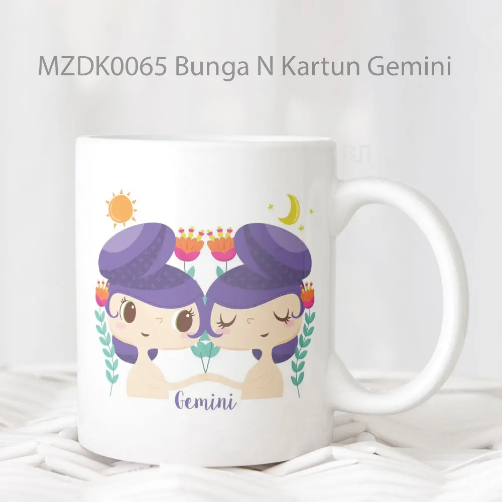 Bunga N Kartun Gemini Zodiak Mug