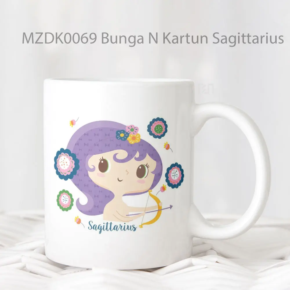 Bunga N Kartun Sagittarius Zodiak Mug