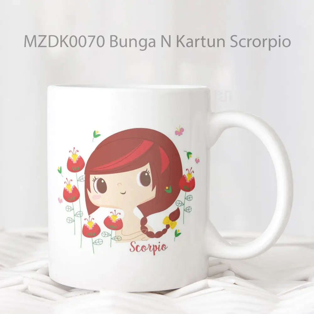 Bunga N Kartun Scrorpio Zodiak Mug