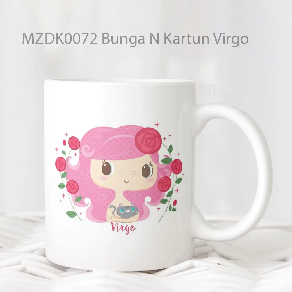 Bunga N Kartun Virgo Zodiak Mug