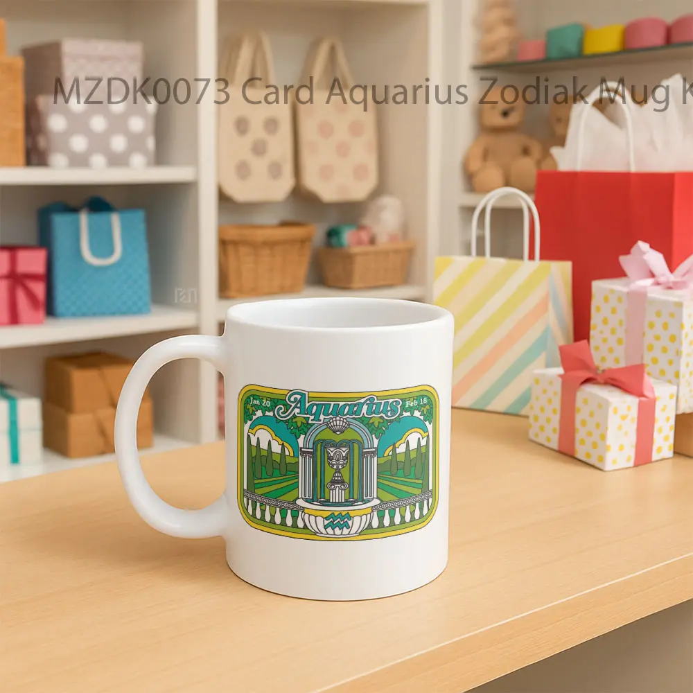 Card Aquarius Zodiak Mug - Sudut 2
