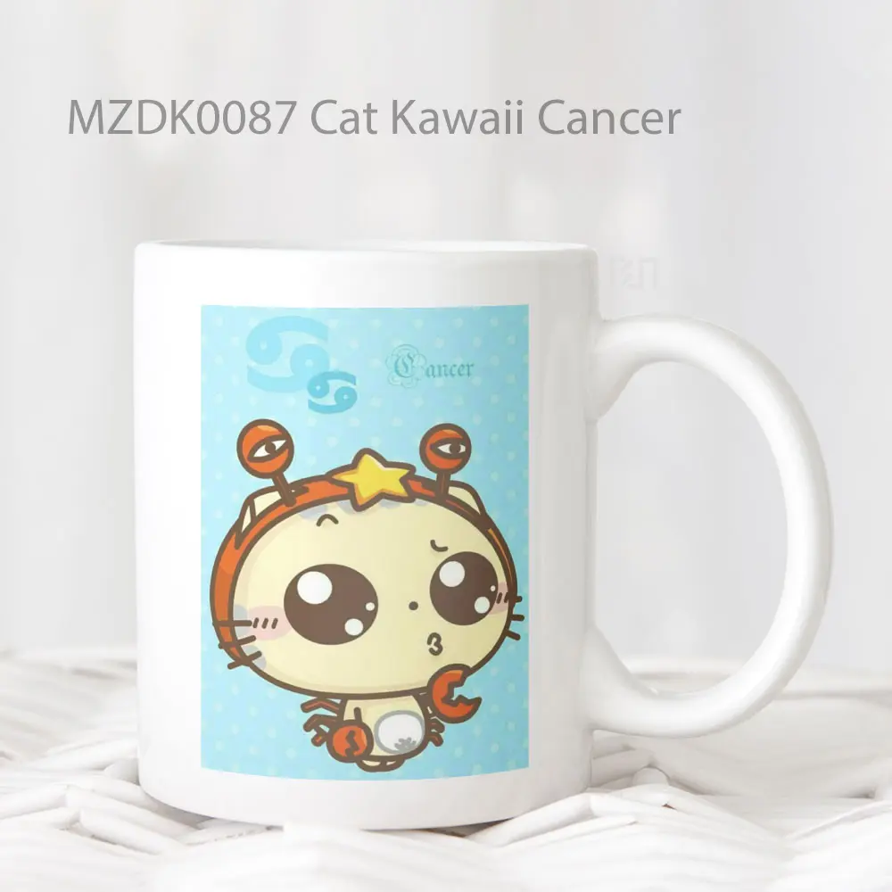 Cat Kawaii Cancer Zodiak Mug