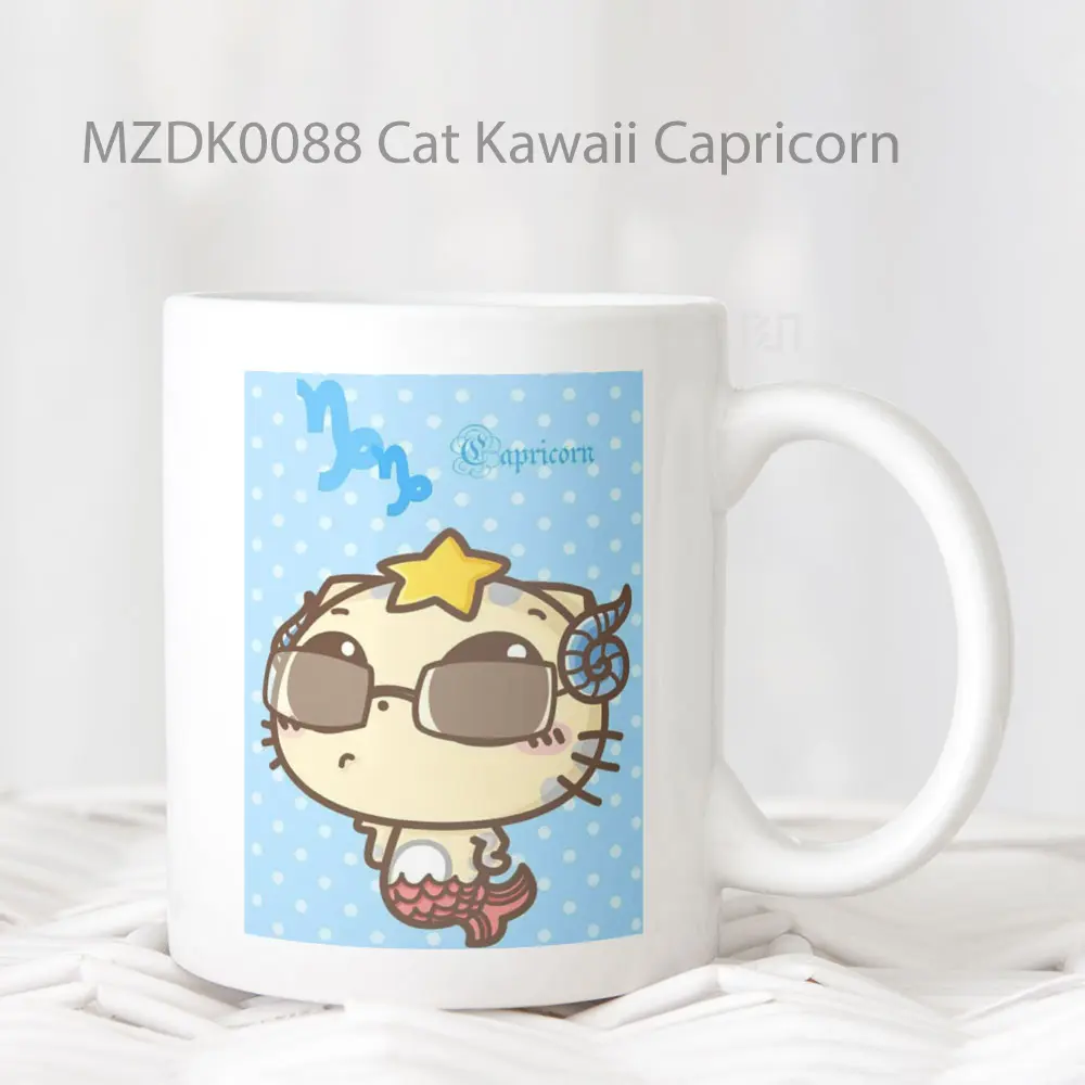Cat Kawaii Capricorn Zodiak Mug