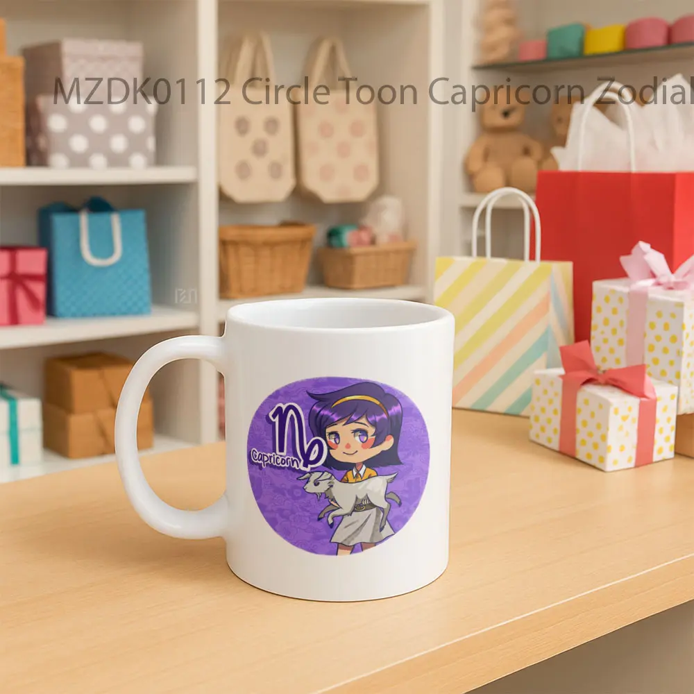 Circle Toon Capricorn Zodiak Mug - Sudut 2