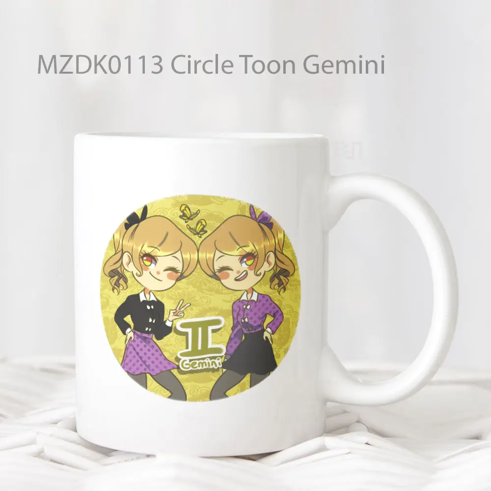 Circle Toon Gemini Zodiak Mug