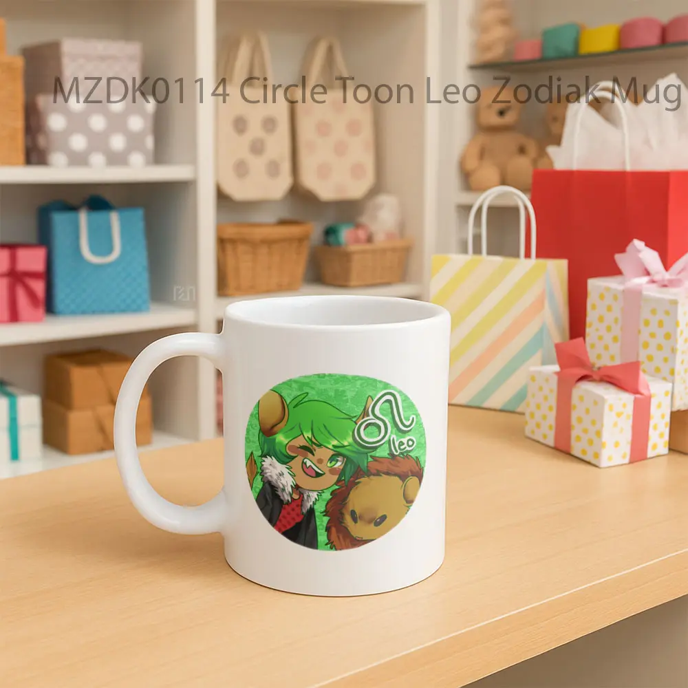 Circle Toon Leo Zodiak Mug - Sudut 2