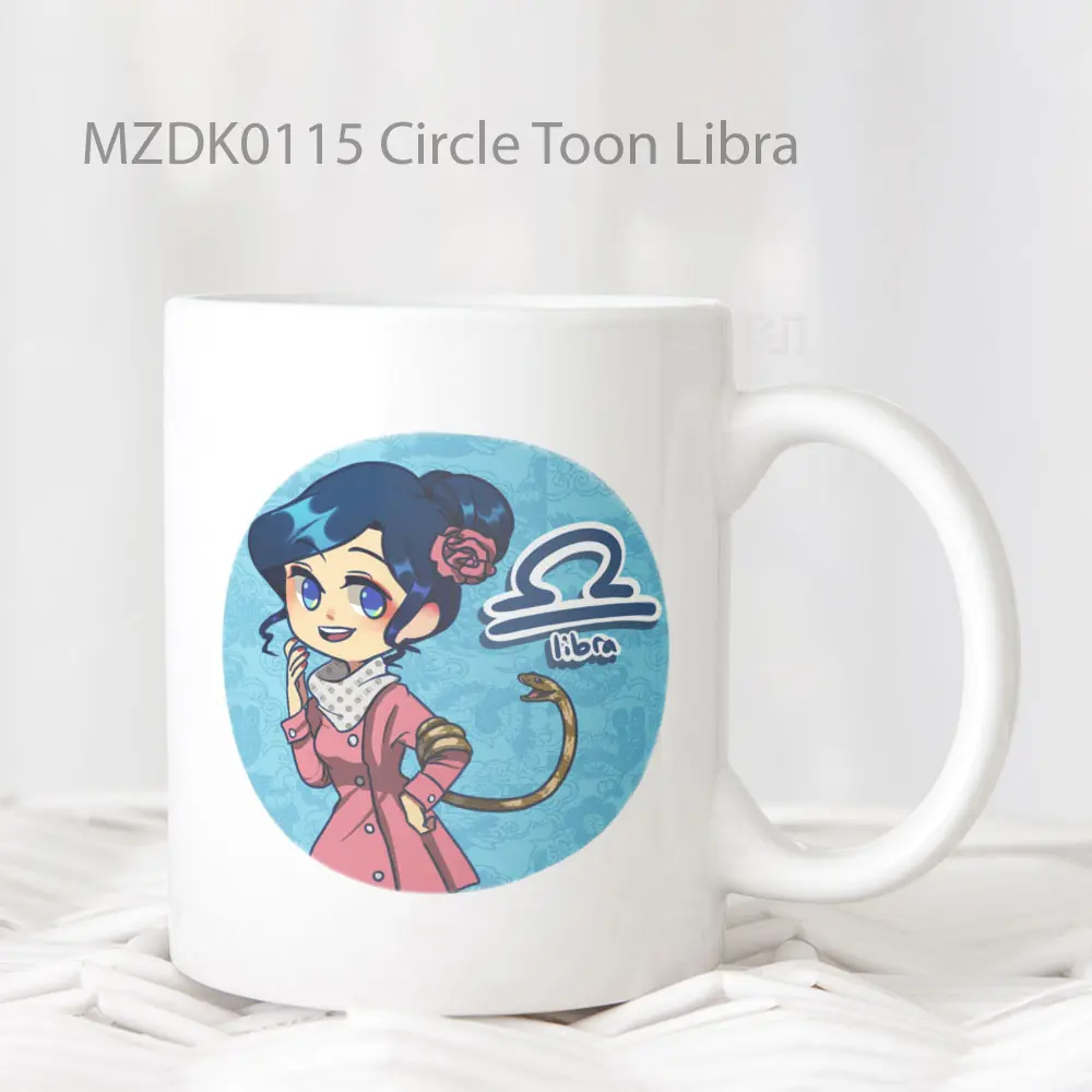Circle Toon Libra Zodiak Mug