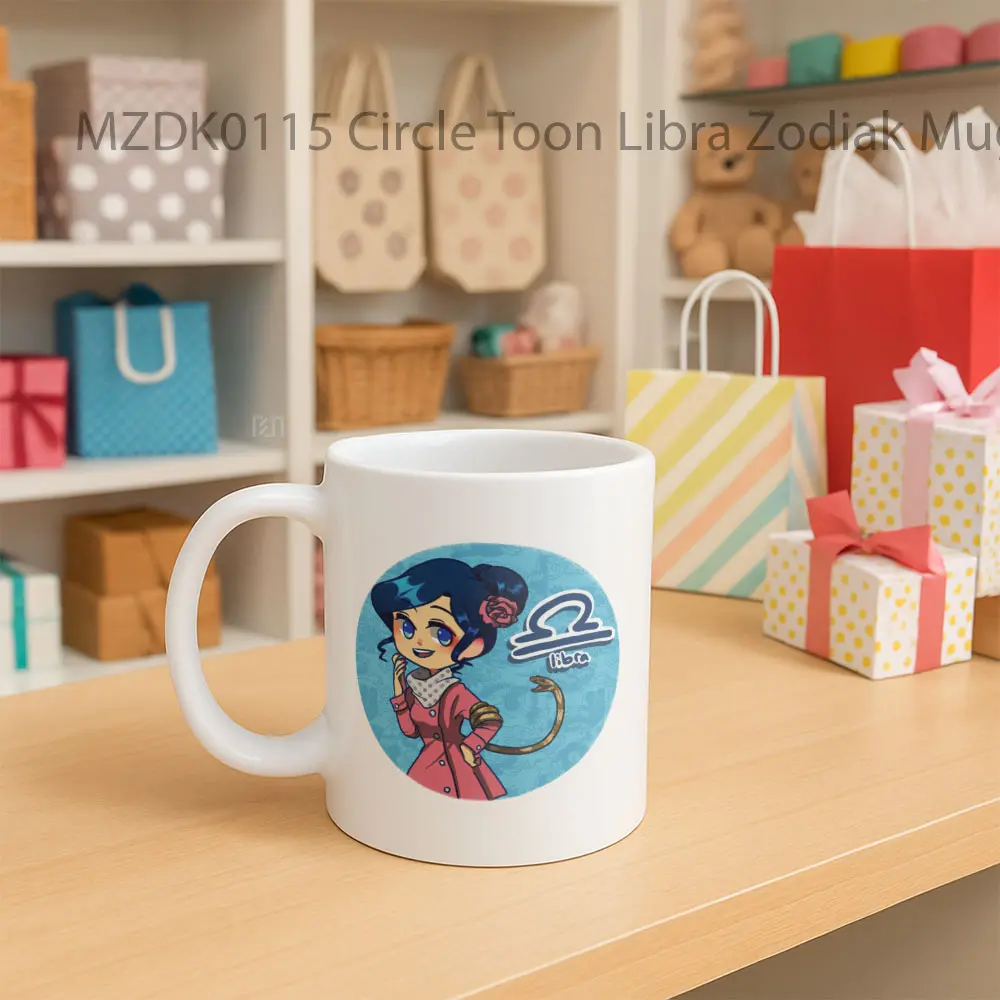 Circle Toon Libra Zodiak Mug - Sudut 2
