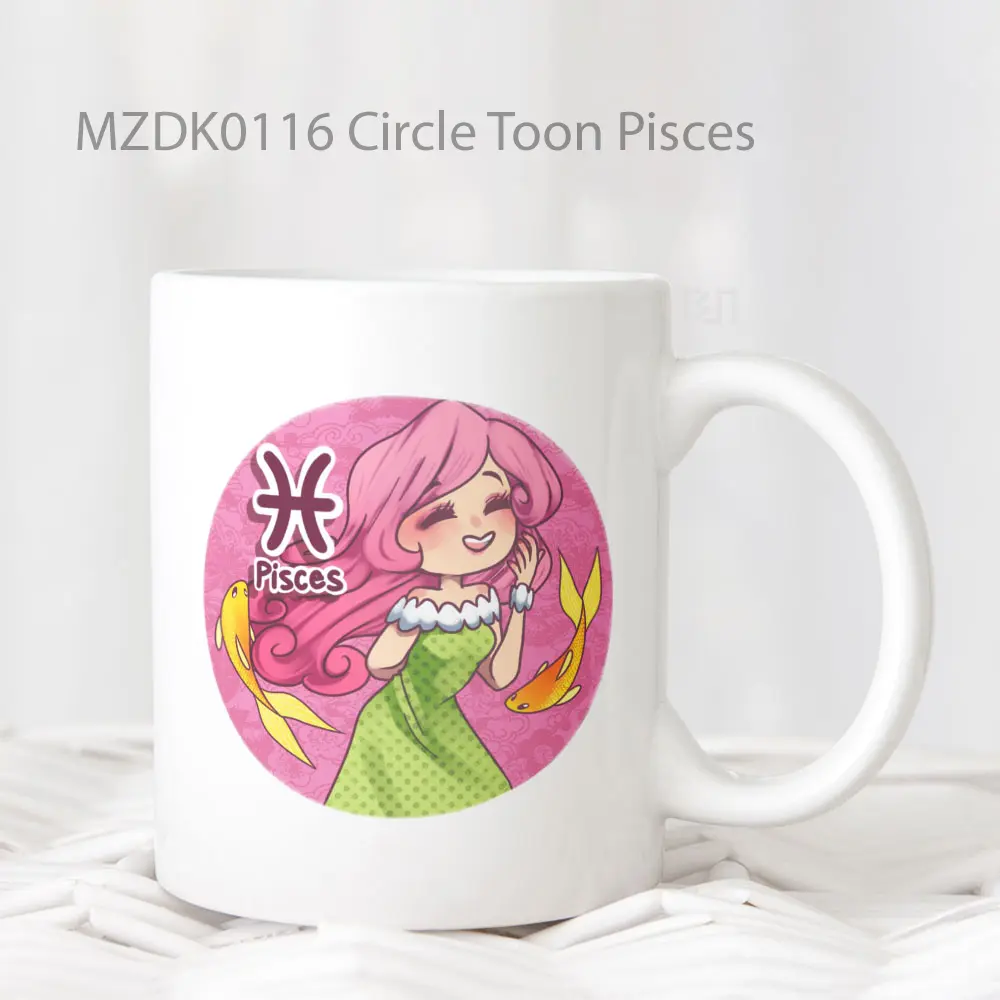 Circle Toon Pisces Zodiak Mug