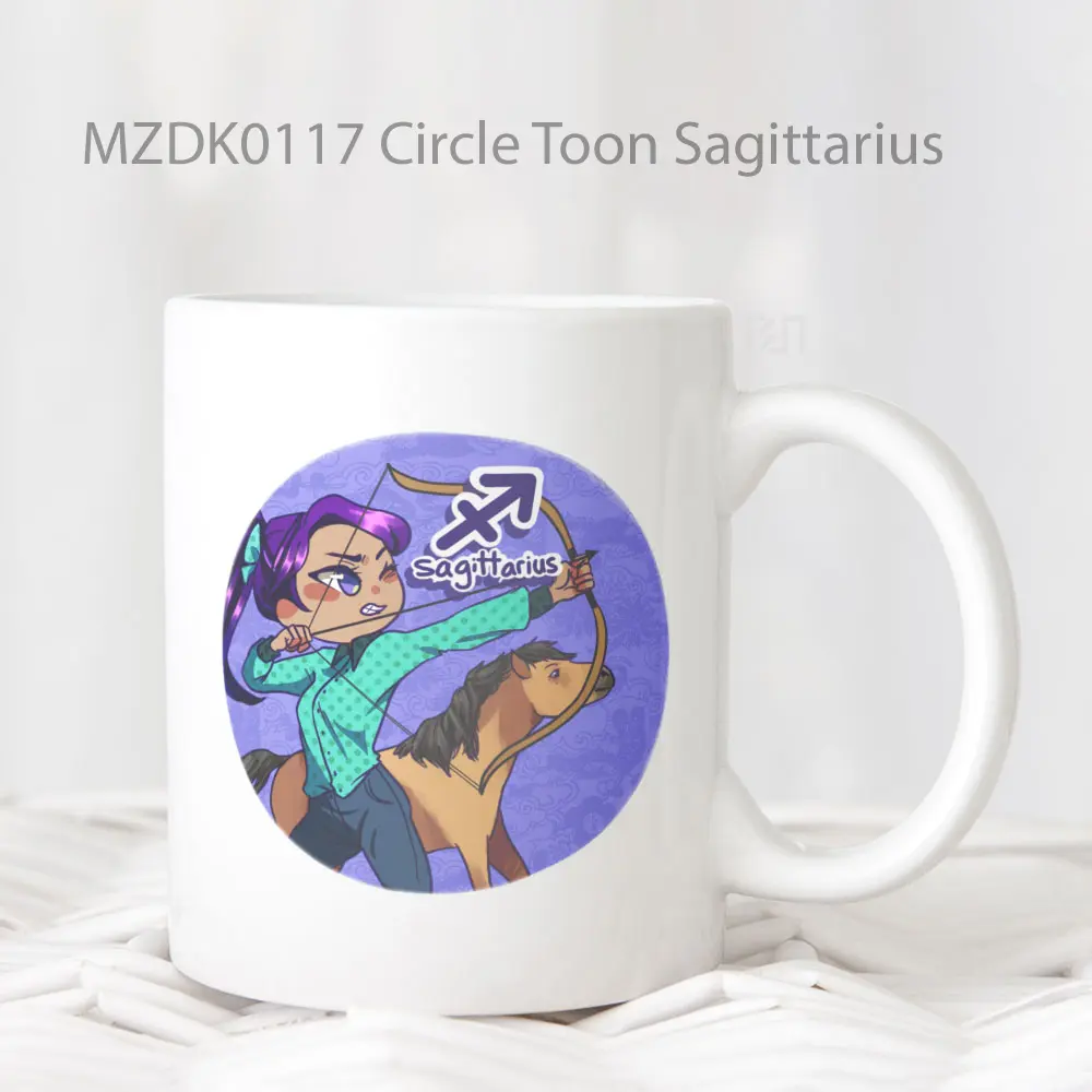 Circle Toon Sagittarius Zodiak Mug
