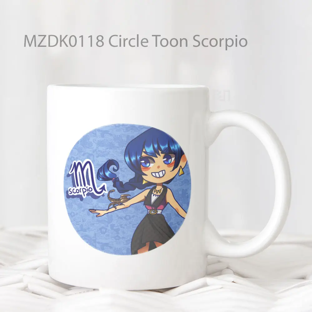 Circle Toon Scorpio Zodiak Mug