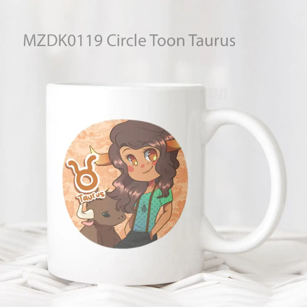 Circle Toon Taurus Zodiak Mug