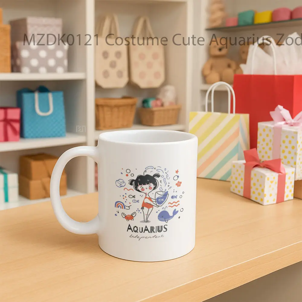 Costume Cute Aquarius Zodiak Mug - Sudut 2