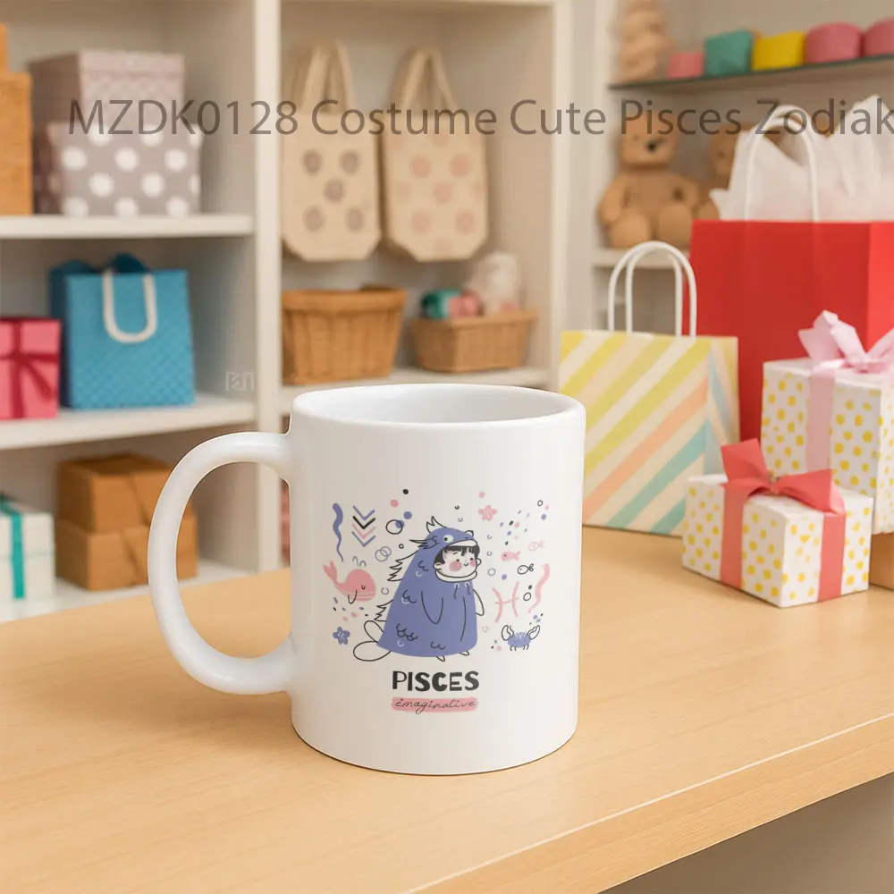 Costume Cute Pisces Zodiak Mug - Sudut 2